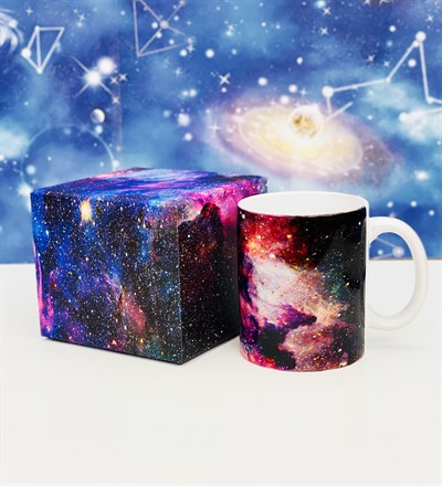 Karton Kutulu Nebula Tasarımlı Kupa Toptan İstoç