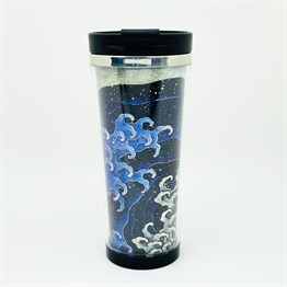 Katsushika Hokusai Kadınsı Dalga Tasarımlı 400 Ml Kağıt Termos