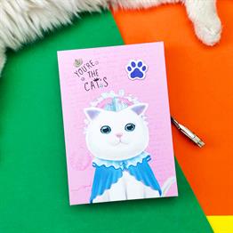 Kedi Tasarımlı Kilitli Günlük Defter