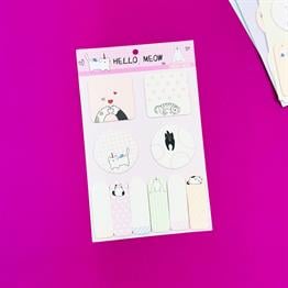 Kedi Tasarımlı Postit x12