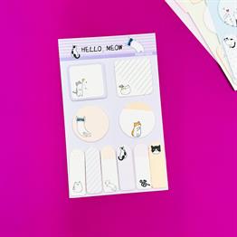 Kedi Tasarımlı Postit x12