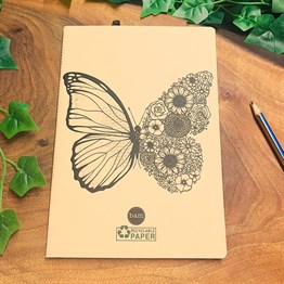 Kelebek Tasarımlı Geri Dönüşümlü Kraft Defter