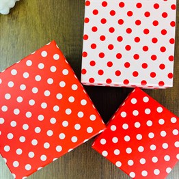 Red Dotted Gift Box - 3 Pcs Set