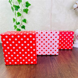 Red Dotted Gift Box - 3 Pcs Set