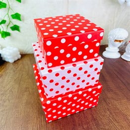 Red Dotted Gift Box - 3 Pcs Set