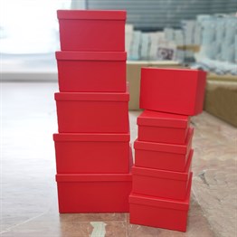 Red Color 10 Pcs of Gift Boxes Set