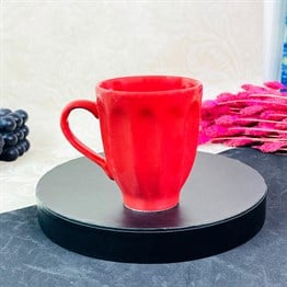 Kırmızı Renk Badem Kupa 250 Ml 