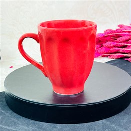 Kırmızı Renk Badem Kupa 250 Ml 