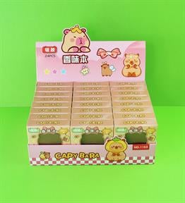 Kokulu Capybara Defter 70 Yaprak Desenli x24