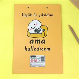 Küçük Bi Yıkıldım Ama Halledicem Tasarımlı Sekreterlik 