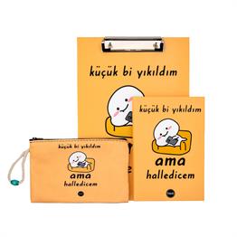 Küçük Bi Yıkıldım Tasarımlı Kırtasiye Seti