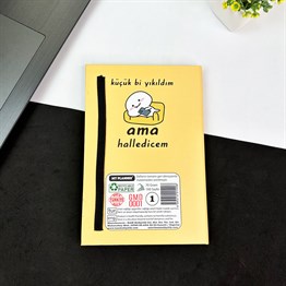 Küçük Bi Yıkıldım Tasarımlı Lastikli Defter