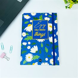 Küçük Şeylerden Zevk Al Tasarımlı Lastikli Defter