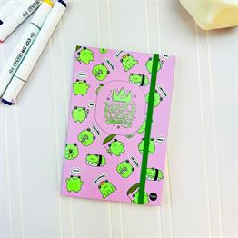 Kurbağa Tasarımlı Lastikli Defter
