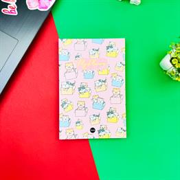 Kutu Kutu Kedi Tasarımlı Lastikli Defter