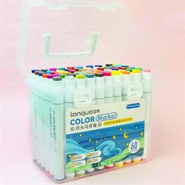 Languo Çift Taraflı 60lı Marker Kalem Set