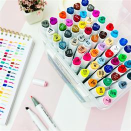 Languo Çift Taraflı 60lı Marker Kalem Set