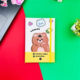 Lemon Tasarımlı Lastikli Defter