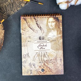 Leonardo Da Vinci Tasarımlı  A5 Sketch Book - Eskiz Defteri