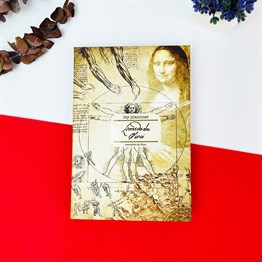 Leonardo Da Vinci Tasarımlı Lastikli Defter