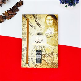 Leonardo Da Vinci Tasarımlı Lastikli Defter