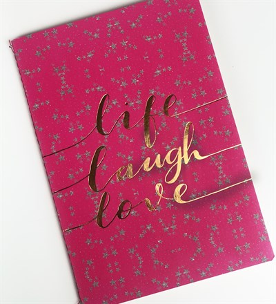 Live laugh love Tasarımlı Lak Defter