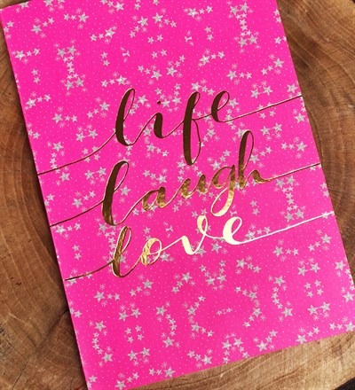 Live laugh love Tasarımlı Lak Defter