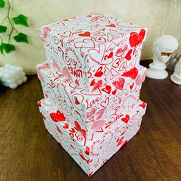 Love Heart Gift Box - 3 Pcs Set