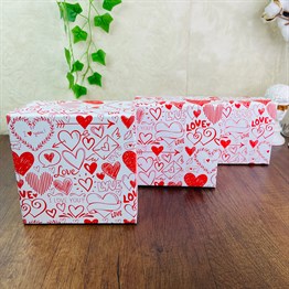 Love Heart Gift Box - 3 Pcs Set