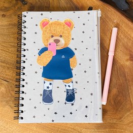 Love Yourself Bear Tasarımlı Çanta Kapaklı Spiralli Defter
