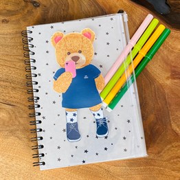 Love Yourself Bear Tasarımlı Çanta Kapaklı Spiralli Defter