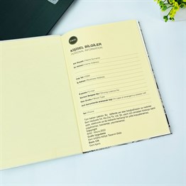 Mantar Motto Tasarımlı Lastikli Defter