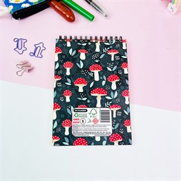 Mantar Motto Tasarımlı Spiralli Defter