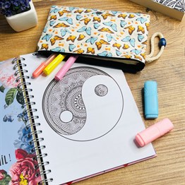 Blue Butterfly Cloth Pencil Case