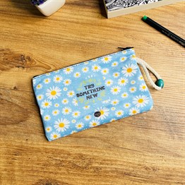 Blue Daisy Cloth Pencil Case