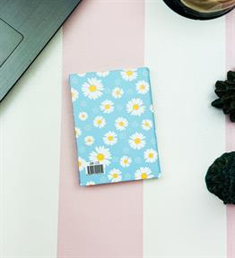 Mavi Papatya Tasarımlı Sert Kapaklı Mini Defter