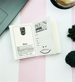 Mavi Papatya Tasarımlı Sert Kapaklı Mini Defter