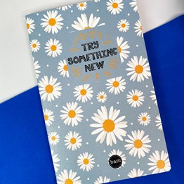 Mavi Papatya Tasarımlı Terzi Dikişli Defter