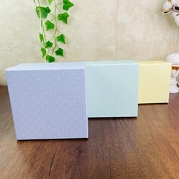 Blue Dotted Gift Box - 3 Pcs Set