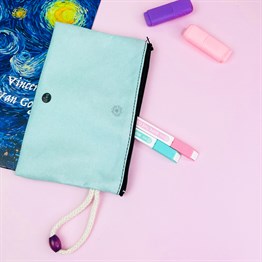 Blue Color Cloth Pencil Case