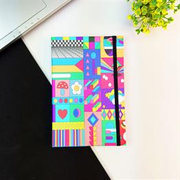 Mix Tasarımlı Lastikli Defter