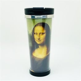 Mona Lisa Tasarımlı 400 Ml Kağıt Termos