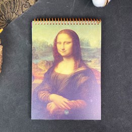 Mona Lisa Tasarımlı  A5 Sketch Book - Eskiz Defteri