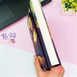 Mona Lisa Tasarımlı Kalın Kitap Görünümlü Defter