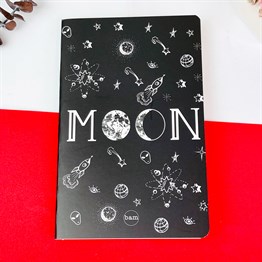 Moon Tasarımlı Space Tasarımlı Terzi Dikişli Defter