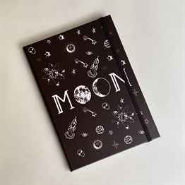Moon Tasarımlı Lastikli Defter