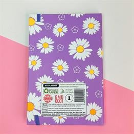 Mor Papatya  Lastikli Defter