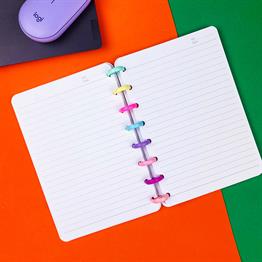 Mor Papatya Tasarımlı Kalp Spiralli Defter