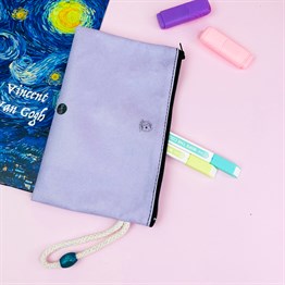 Purple Color Cloth Pencil Case