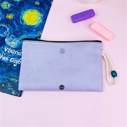 Purple Color Cloth Pencil Case